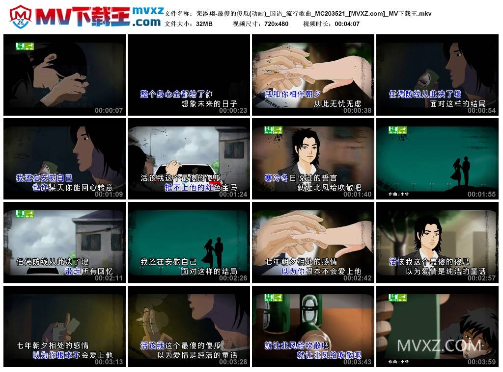 栾添翔-最傻的傻瓜(动画)_国语_流行歌曲_MC203521